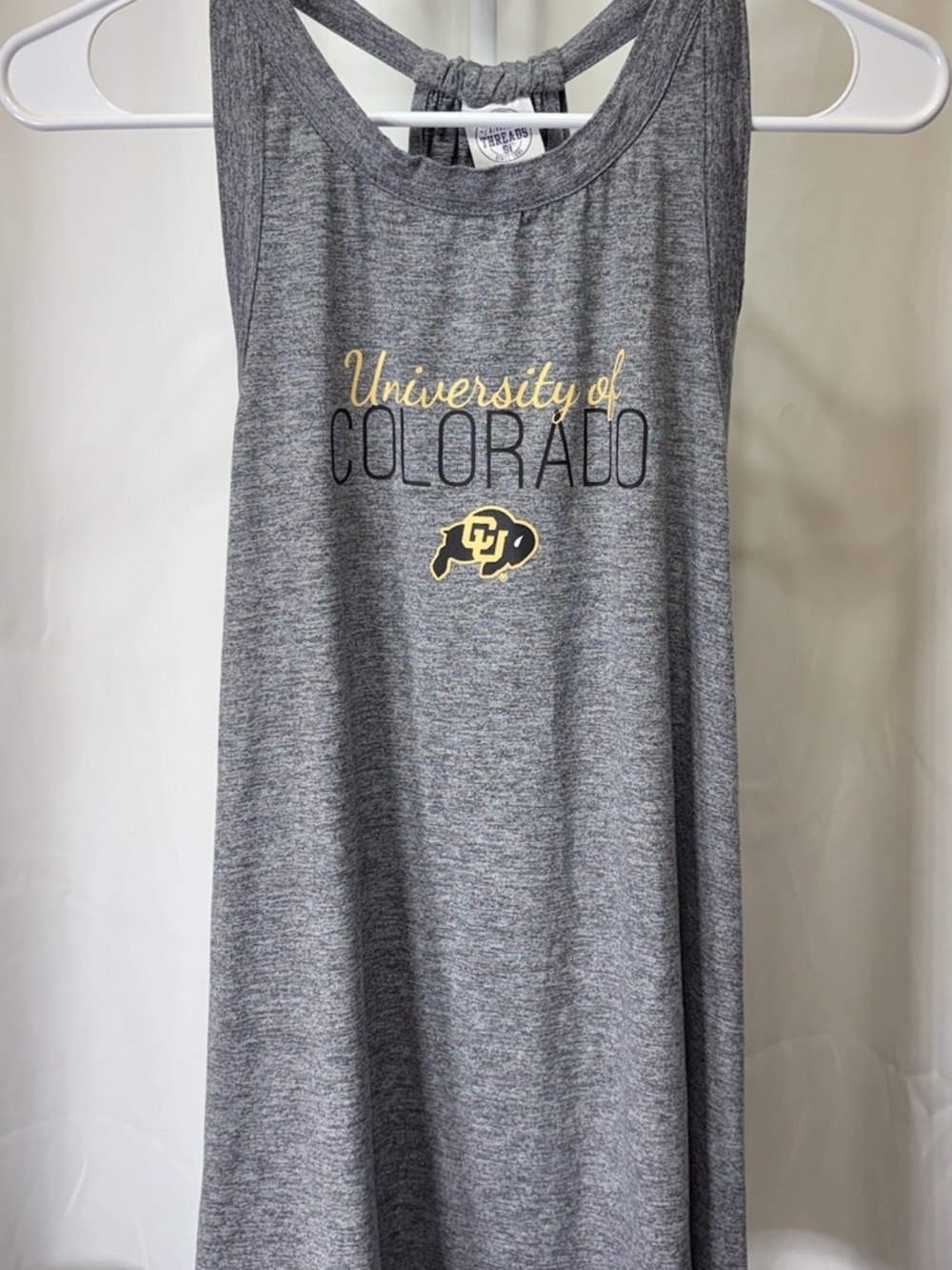 Rivalry Threads Gray University of Colorado Tank Top with Gold Logo 2506